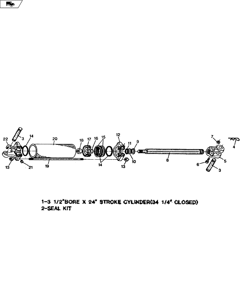 Схема запчастей Case IH 4200 II - (35.100.08) - HYDRAULIC CYLINDER ASSEMBLY (ROCKFORD) (35) - HYDRAULIC SYSTEMS