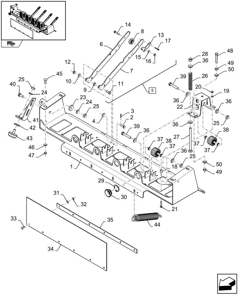 Схема запчастей Case IH LB333R - (15.12[01]) - LOWER TWINE TENSIONERS SINGLE AXLE (15) - KNOTTER /WRAPPER