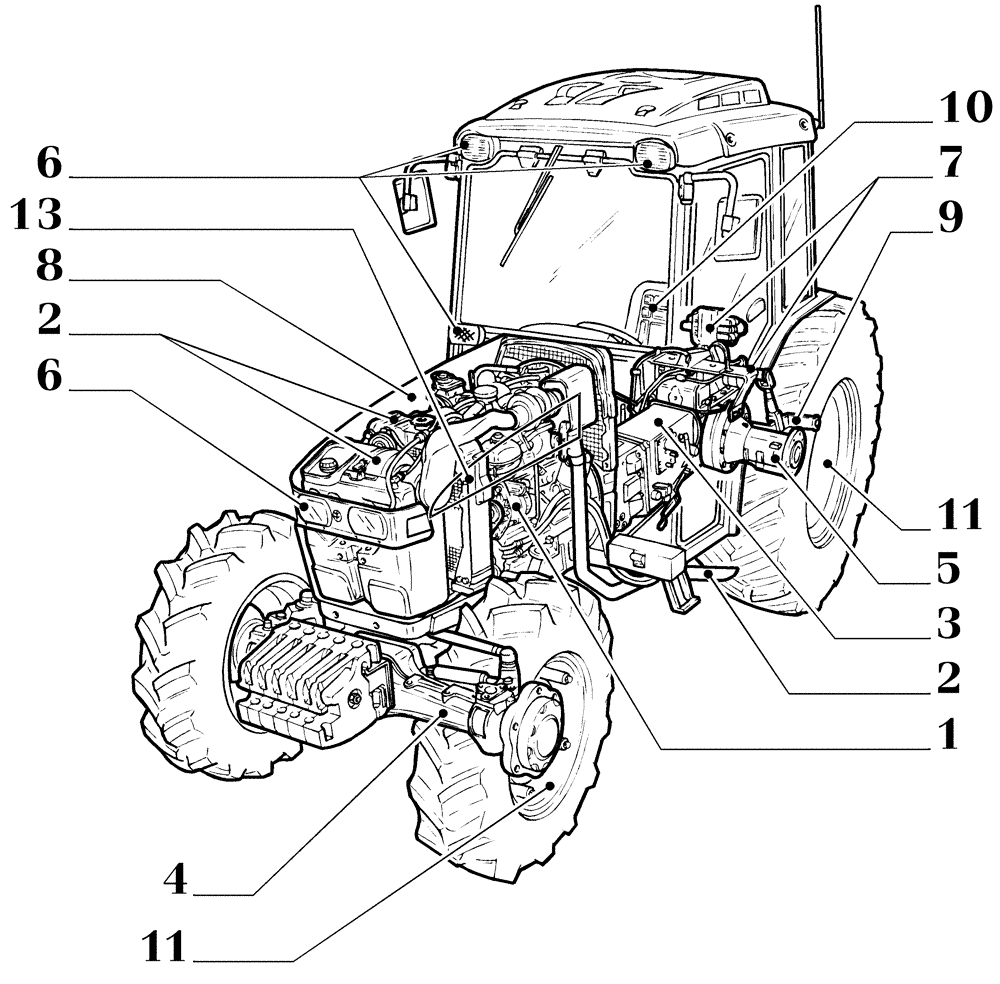 Схема запчастей Case IH FARMALL 75N - (MAIN) - MAIN SECTIONS (00) - GENERAL