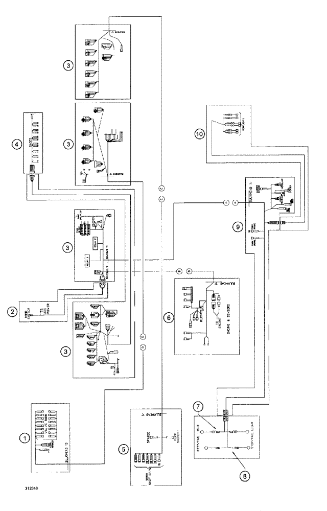 Схема запчастей Case IH SPX3150 - (278) - ELECTRICAL, HARNESS FLOW DIAGRAM (55) - ELECTRICAL SYSTEMS