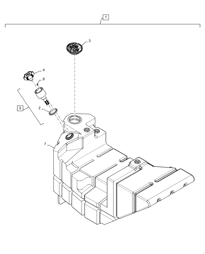 Схема запчастей Case IH QUADTRAC 500 - (10.500.02[04]) - DEF/SCR TANK - QUADTRAC (10) - ENGINE
