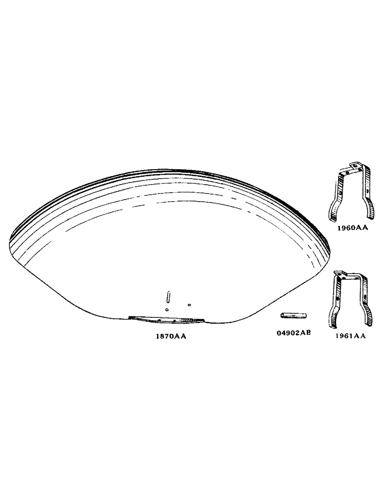 Схема запчастей Case IH D-SERIES - (088) - REAR WHEEL FENDERS, FOR "D" TRACTOR (09) - CHASSIS