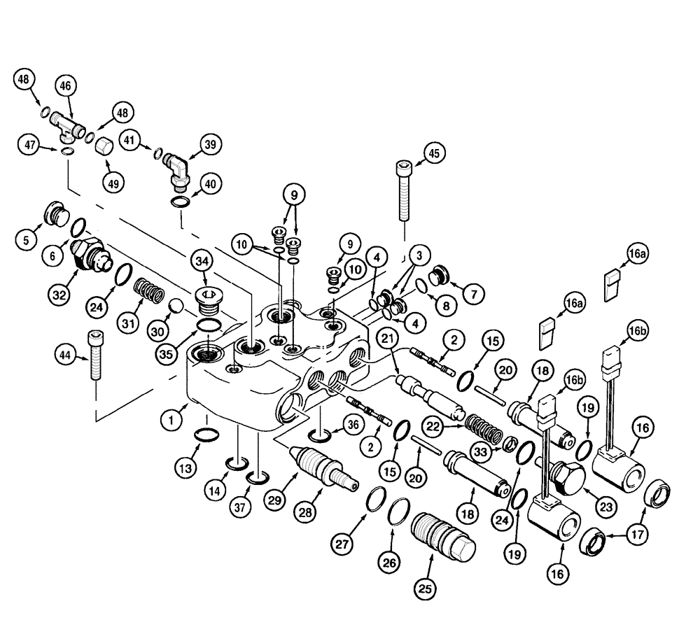Схема запчастей Case IH CX60 - (08-15) - HITCH VALVE ASSEMBLY (08) - HYDRAULICS