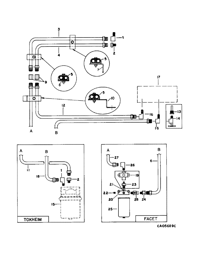 Схема запчастей Case IH 1470 - (12-07) - POWER, FUEL LINES Power
