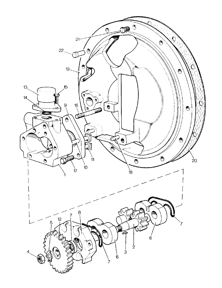 Схема запчастей Case IH 990 - (E07-1) - SELECTAMATIC HYDRAULIC SYSTEM, HYDRAULIC PUMP (07) - HYDRAULIC SYSTEM