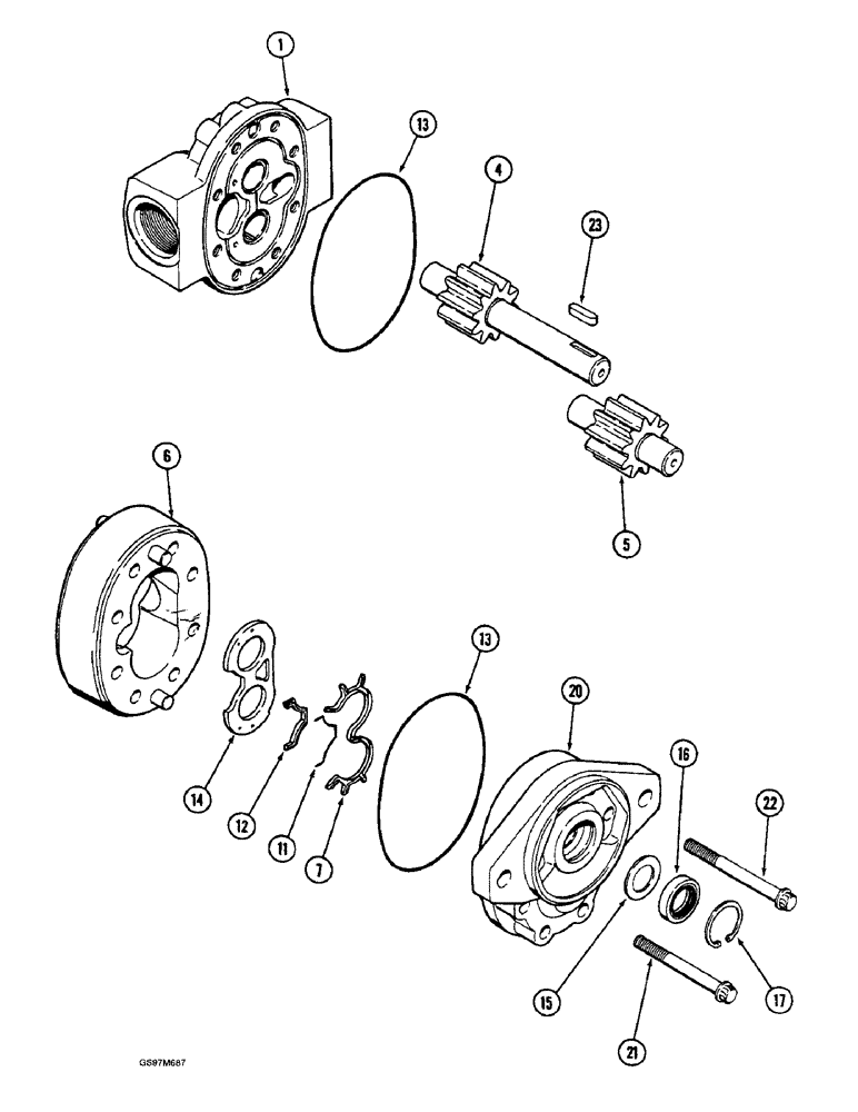 Схема запчастей Case IH 1660 - (8-126) - REEL DRIVE PUMP, PRIOR TO P.I.N. JJC0103800 (07) - HYDRAULICS