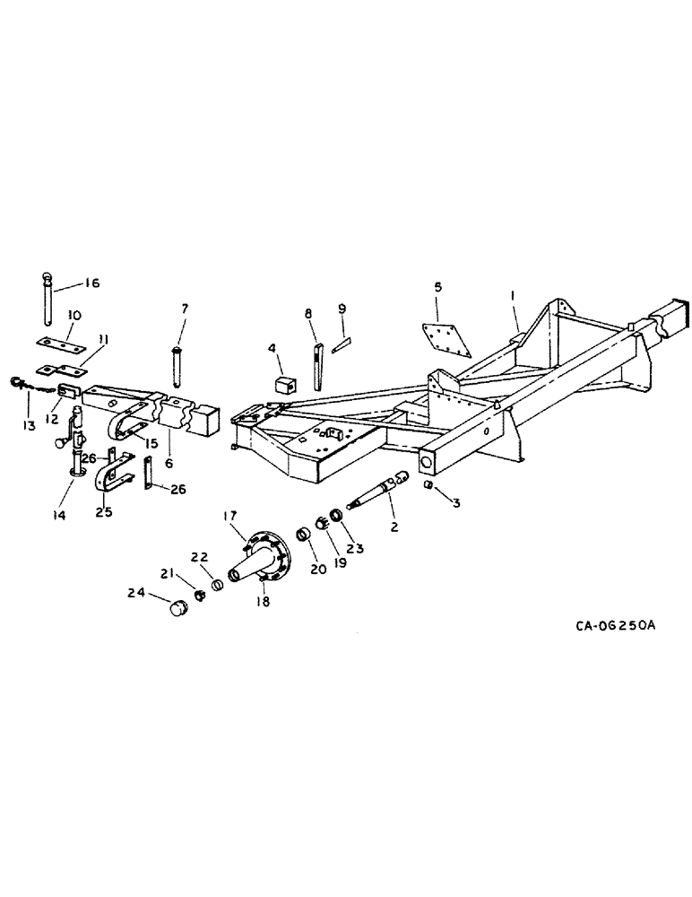 Схема запчастей Case IH 1482 - (09-01) - FRAME, MAIN FRAME AND TONGUE (12) - FRAME