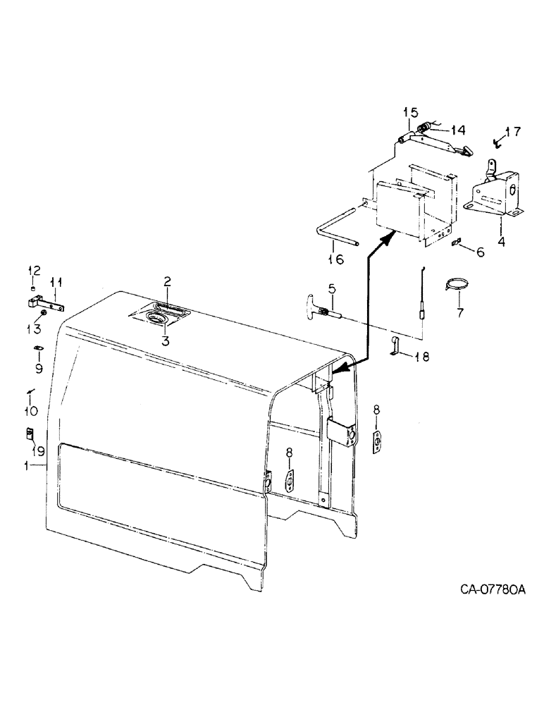 Схема запчастей Case IH 6788 - (13-02) - SUPERSTRUCTURE, REAR HOOD (05) - SUPERSTRUCTURE