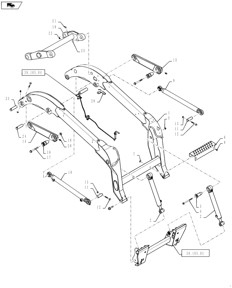Схема запчастей Case IH SV250 - (84.910.AA) - BOOM SV250 (84) - BOOMS, DIPPERS & BUCKETS