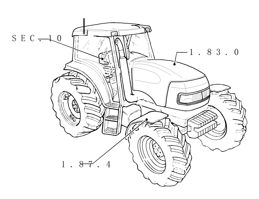 Схема запчастей Case IH PUMA 165 - (SEC. 08) - SHEET METAL (00) - GENERAL