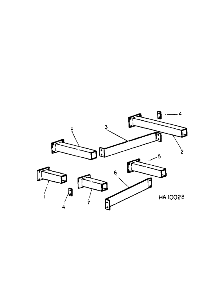 Схема запчастей Case IH 55 - (J-07) - EXTENSIONS AND BRACES 