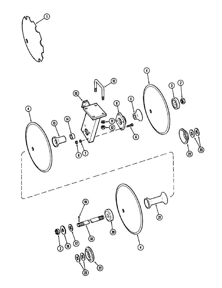Схема запчастей Case IH DOT 23 - (34) - RIGHT REAR CENTER GANG 