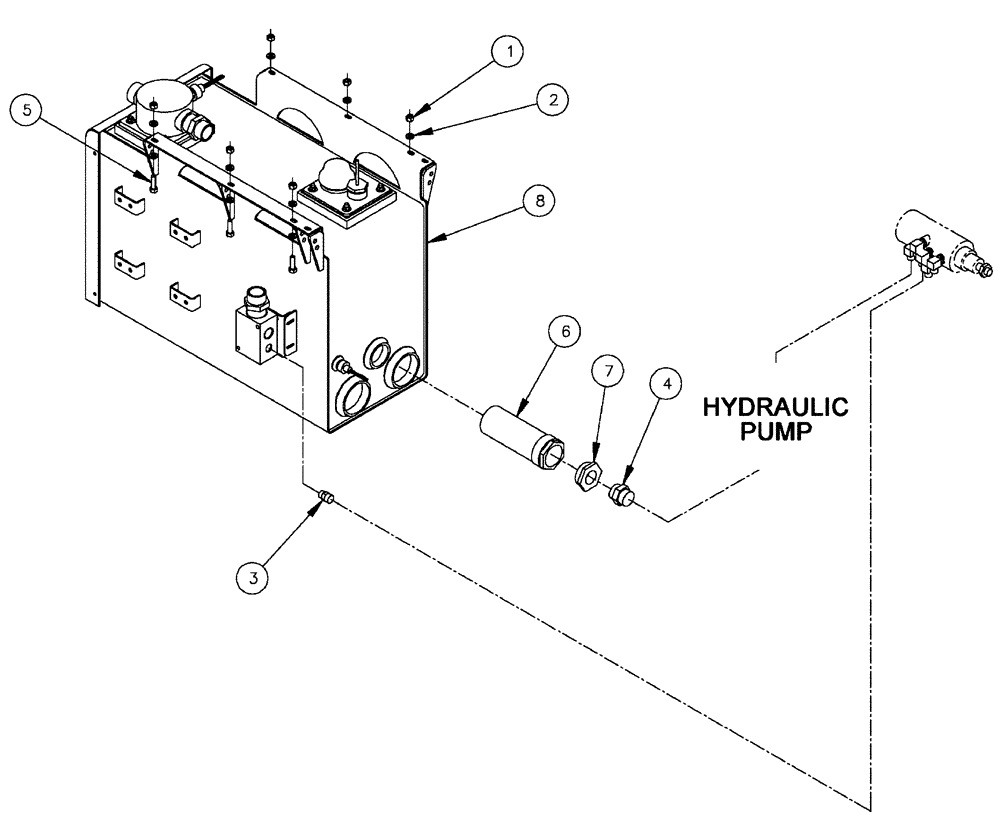 Схема запчастей Case IH FLX4375 - (06-001) - HYDRAULIC TANK ASSEMBLY (07) - HYDRAULICS