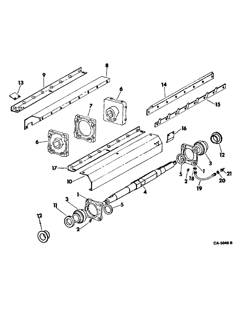 Схема запчастей Case IH 915 - (21-18) - THRESHING CYLINDER AND CONCAVE, CYLINDER BEATER, WITH COVER AND FINGERS (14) - THRESHING
