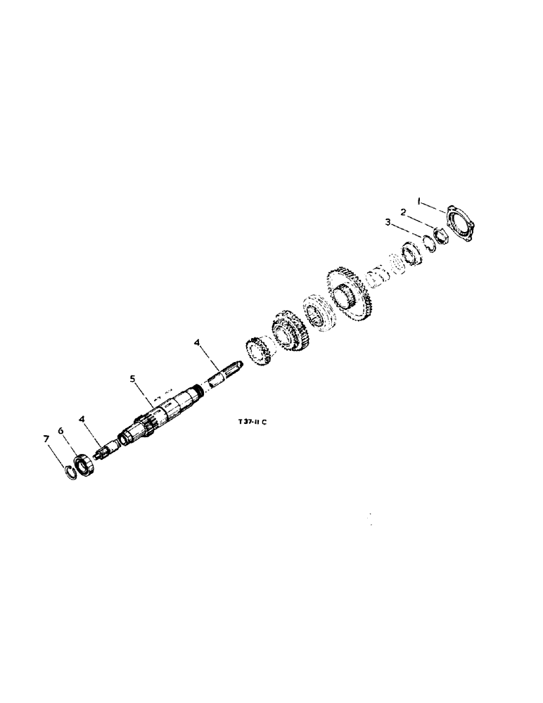 Схема запчастей Case IH 2300 - (6-21) - ATTACHMENTS, TRANSMISSION GEARS AND SHAFTS, CONSTANT RUNNING P.T.O. ATTACHMENT Attachments