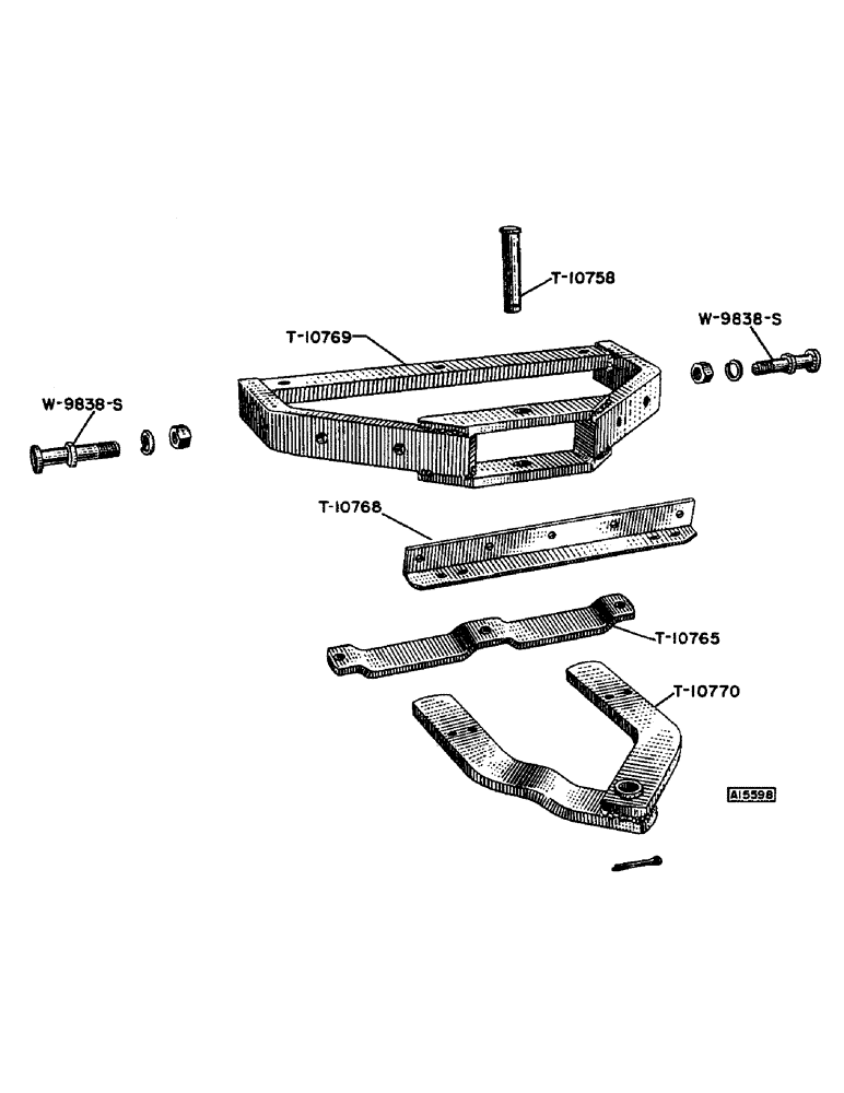 Схема запчастей Case IH T-SERIES - (04) - DRAFT AND PULL BAR ASSEMBLY 