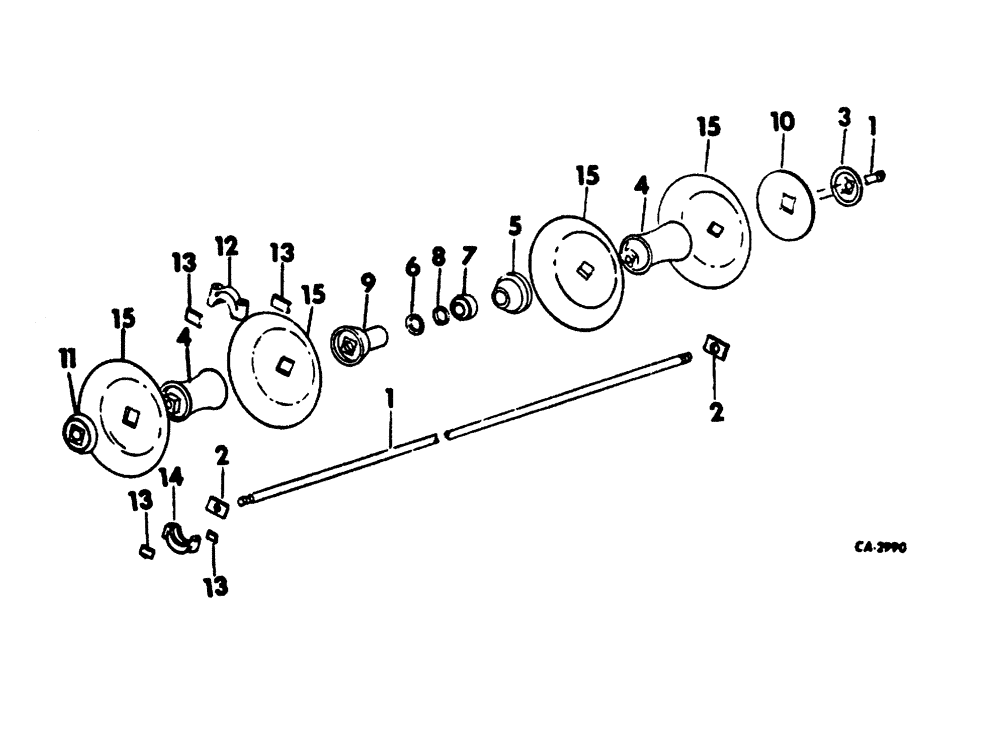 Схема запчастей Case IH 660 - (AF-05) - DISK GANGS 