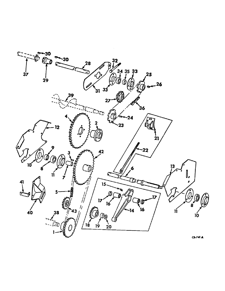 Схема запчастей Case IH 914 - (25-06) - ELEVATORS, GRAIN ELEVATOR DRIVE Elevators