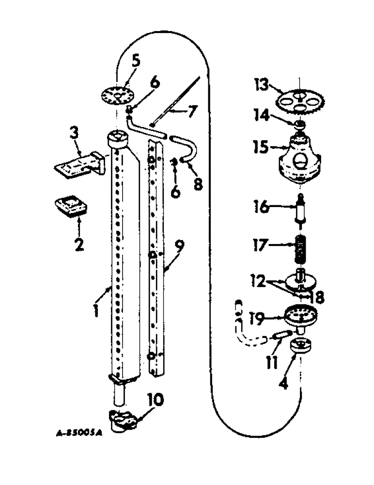 Схема запчастей Case IH 414 - (124) - SPINDLE MOISTENER, 416, 1666 AND UP, 422, 3137 AND UP (60) - PRODUCT FEEDING