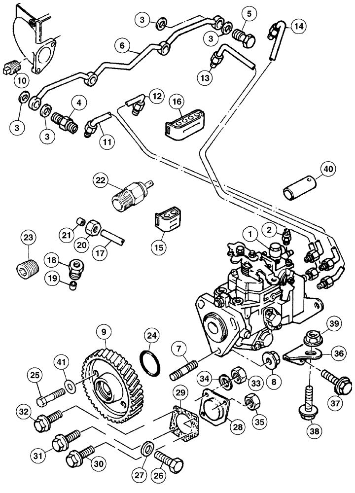 Схема запчастей Case IH MX80C - (03-01) - FUEL INJECTION SYSTEM, MX80C, MX90C (03) - FUEL SYSTEM