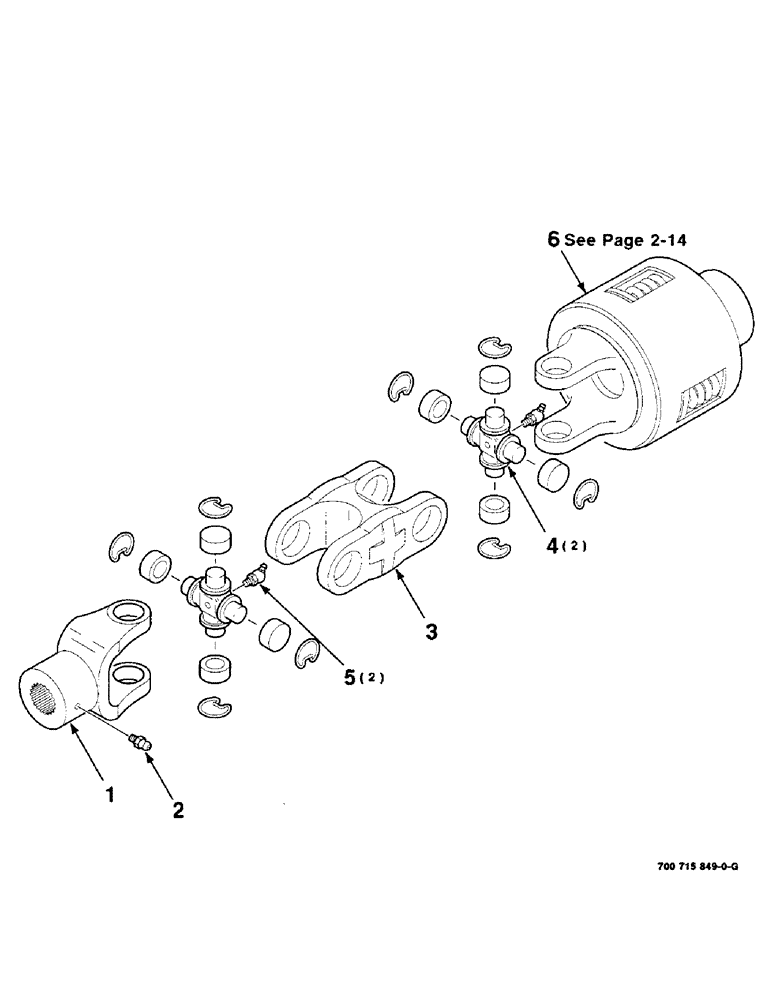 Схема запчастей Case IH 8610 - (2-12) - DOUBLE U-JOINT AND CLUTCH ASSEMBLY, SERIAL NUMBER CFH0096512 AND LATER (31) - IMPLEMENT POWER TAKE OFF