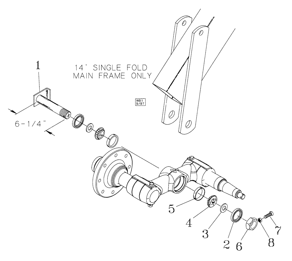 Схема запчастей Case IH TIGER-MATE - (75.200.05) - DOUBLE FOLD WALKING BEAM SERVICE KIT (38-1/2 (12 MAINFRAME) THROUGH 60-1/2 MODELS (75) - SOIL PREPARATION