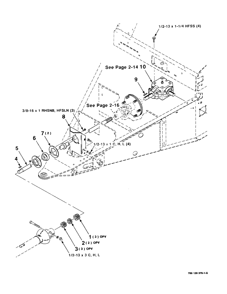 Схема запчастей Case IH 8430 - (2-12) - DRIVE ASSEMBLY (PRIMARY), (S.N.CFH0012765 AND LATER) Driveline