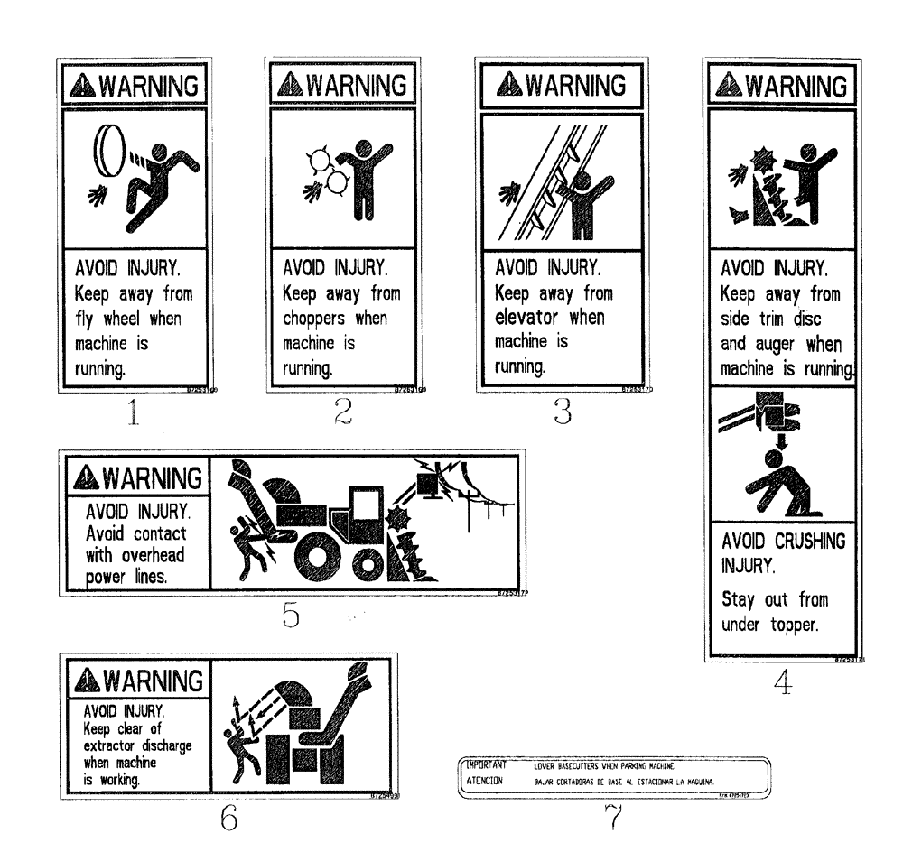Схема запчастей Case IH 7700 - (C09[03]) - SAFETY DECALS (ENGLISH) Engine & Engine Attachments