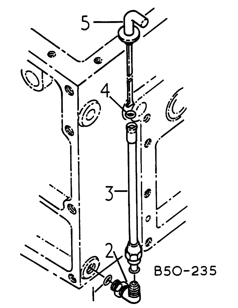 Схема запчастей Case IH 485 - (00C23) - REAR FRAME - OIL LEVEL GAUGE (04) - Drive Train