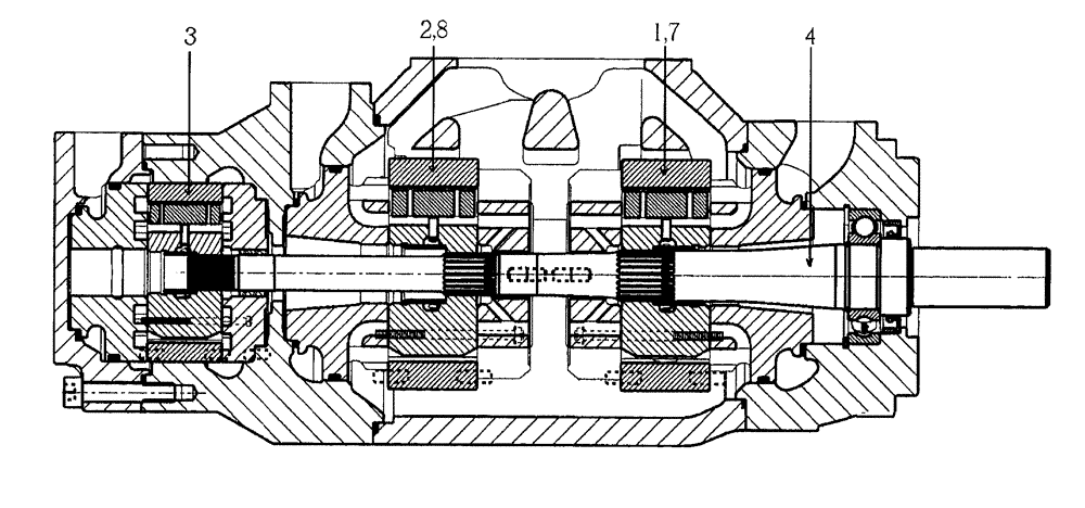 Схема запчастей Case IH 7700 - (B04[04]) - HYDRAULIC PUMP,  DENISON Hydraulic Components & Circuits