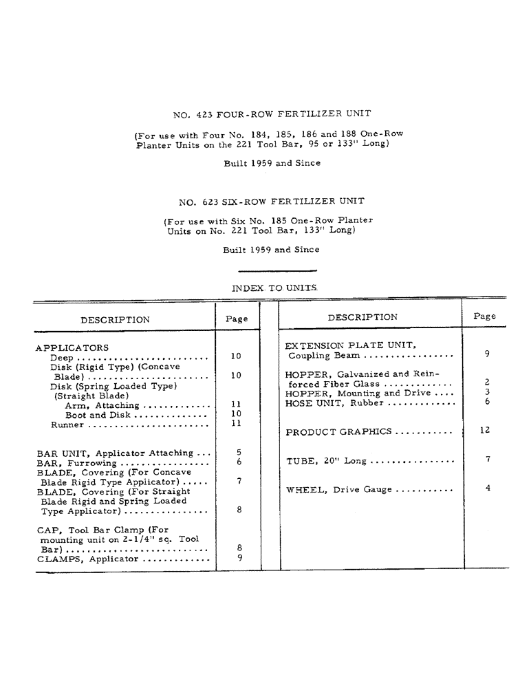 Схема запчастей Case IH 623 - (AJ-01) - NO. 423 FOUR-ROW FERTILIZER UNIT & NO. 623 SIX-ROW FERTILIZER UNIT 