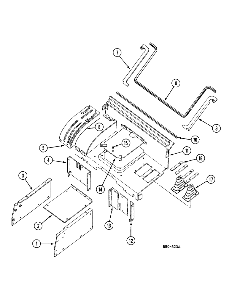 Схема запчастей Case IH 685 - (9-730) - REAR PANELS (09) - CHASSIS/ATTACHMENTS