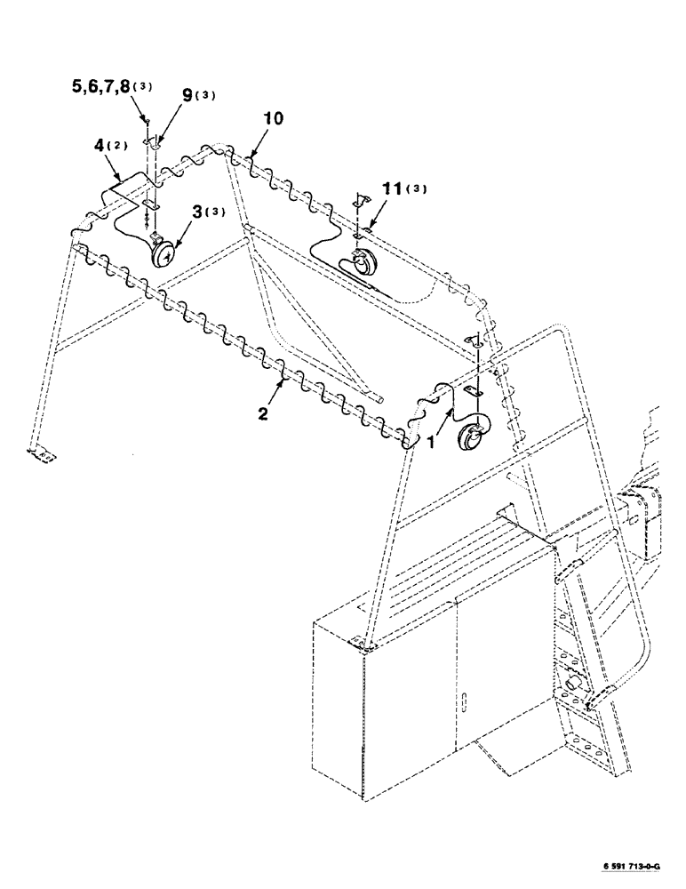 Схема запчастей Case IH 8590 - (04-06) - WORKING LIGHT ASSEMBLY (06) - ELECTRICAL