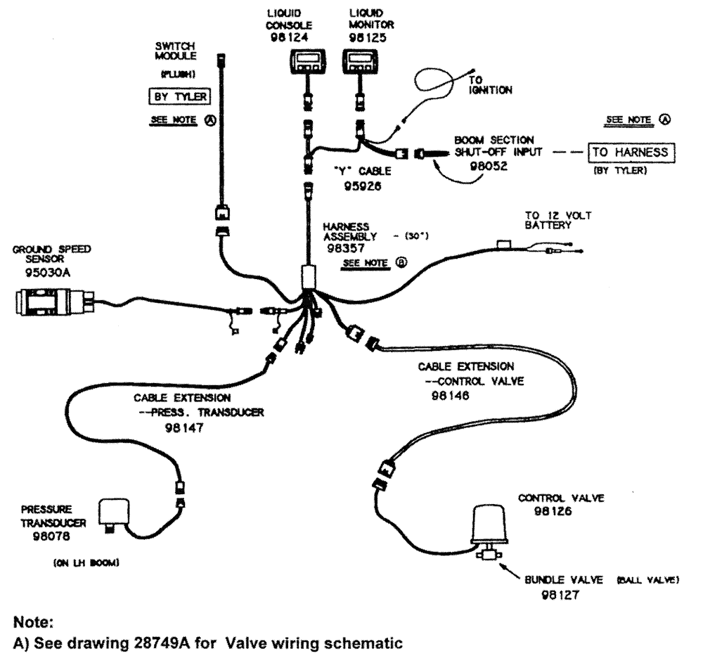 Схема запчастей Case IH PATRIOT 150 - (12-007) - CONTROLLER DICKEY-JOHN® CCS/CMS 100 LIQ. SYS (06) - ELECTRICAL