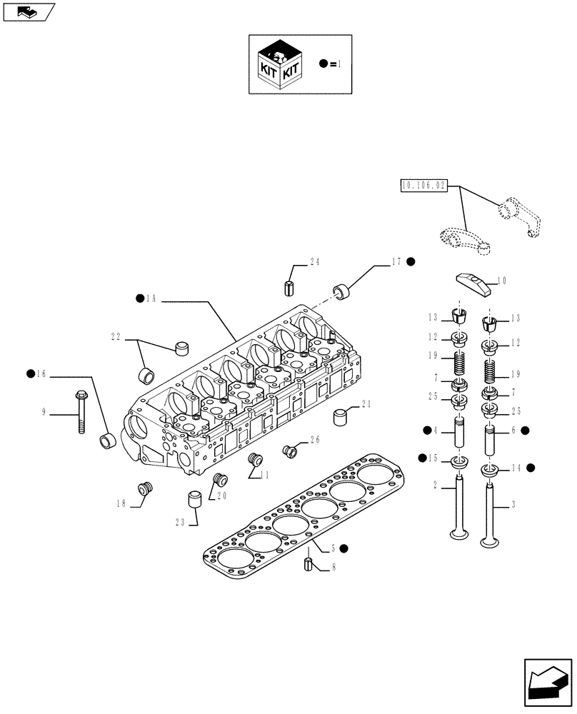 Схема запчастей Case IH F3BFA613C E005 - (10.101.01) - CYLINDER HEAD & RELATED PARTS (10) - ENGINE