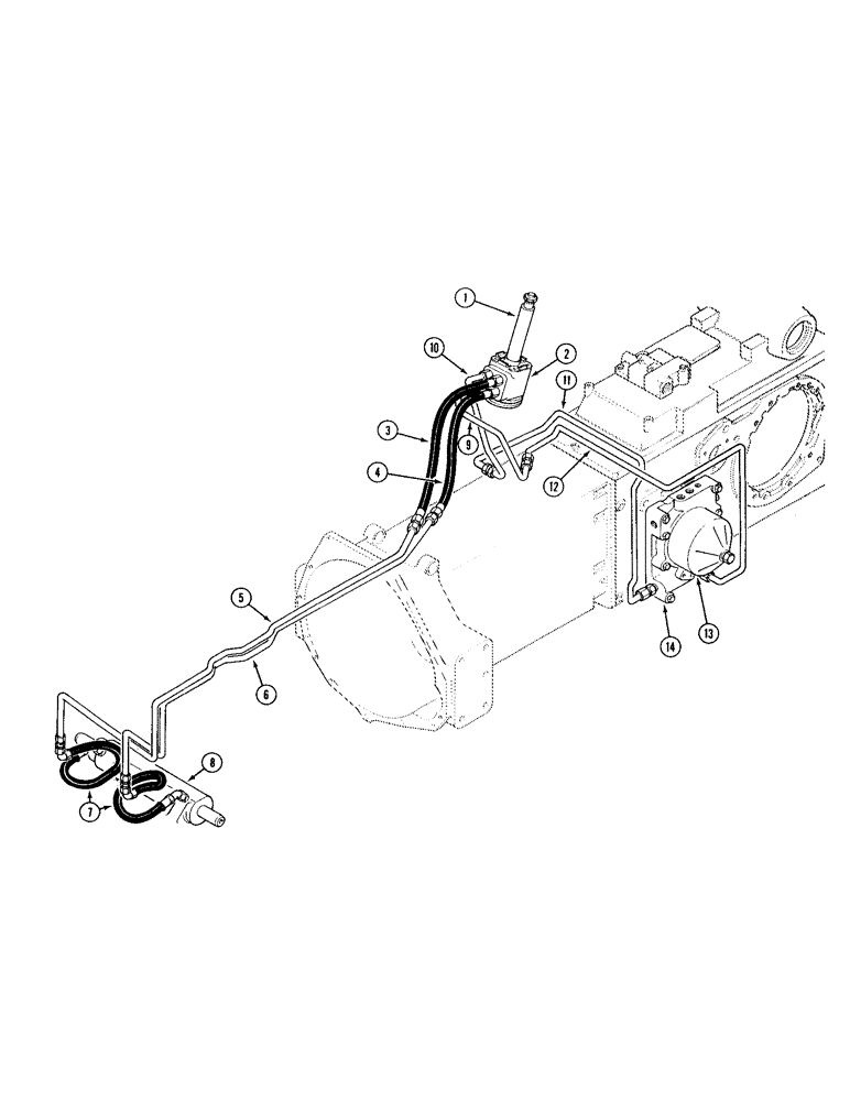Схема запчастей Case IH 895 - (1-16) - PICTORIAL INDEX, POWER STEERING SYSTEM, TWO WHEEL DRIVE TRACTOR W/O CAB, W/O TWO SPEED POWER SHIFT (00) - PICTORIAL INDEX