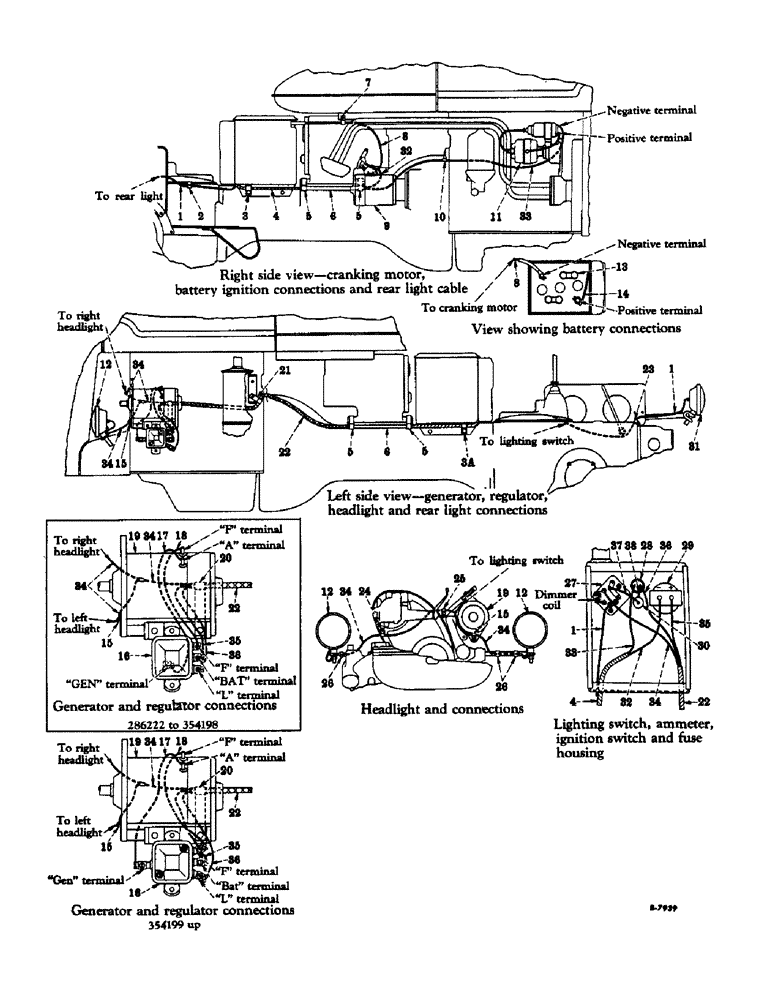 Схема запчастей Case IH SUPER A-1 - (136) - ELECTRICAL SYSTEM, LIGHTING AND STARTING, BATTERY IGNITION (06) - ELECTRICAL SYSTEMS