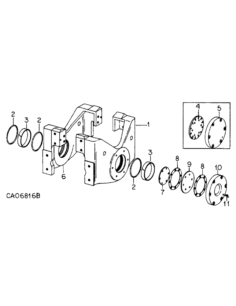 Схема запчастей Case IH 6788 - (07-08) - DRIVE TRAIN, FRONT DRIVE AXLE BOLSTER (04) - Drive Train
