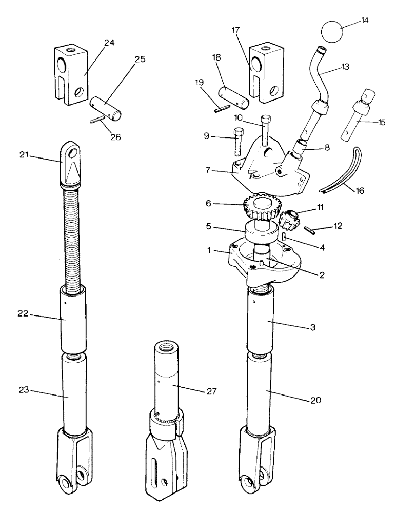 Схема запчастей Case IH 990 - (E10-1) - SELECTAMATIC HYDRAULIC SYSTEM, LEVELLING LEVER AND LIFT ROD (07) - HYDRAULIC SYSTEM