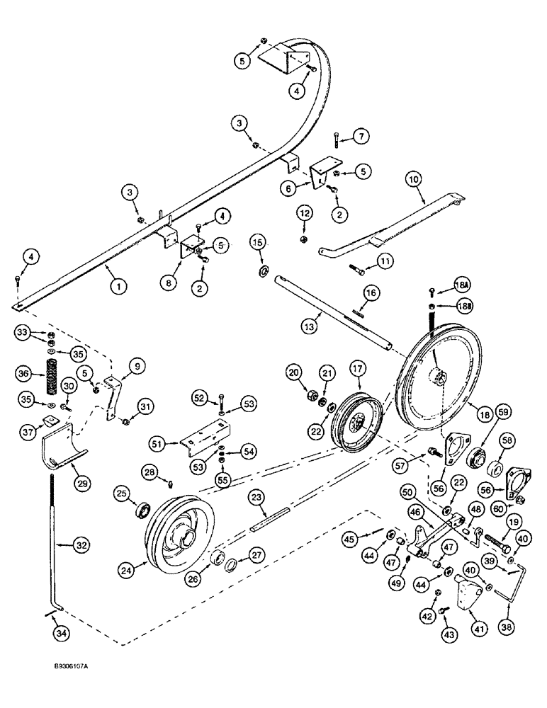 Схема запчастей Case IH 1666 - (9E-10) - GRAIN TANK UNLOADER, BELT DRIVE (17) - GRAIN TANK & UNLOADER
