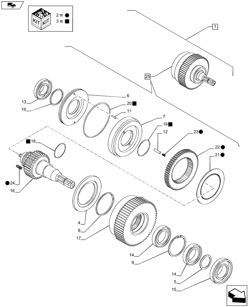 Схема запчастей Case IH PUMA 215 - (88.035.08[09]) - DIA KIT - FRONT HPL FOR ELECTRONIC REMOTES WITH PTO, LESS AUX. COUPLERS - CLUTCH - BREAKDOWN (88) - ACCESSORIES