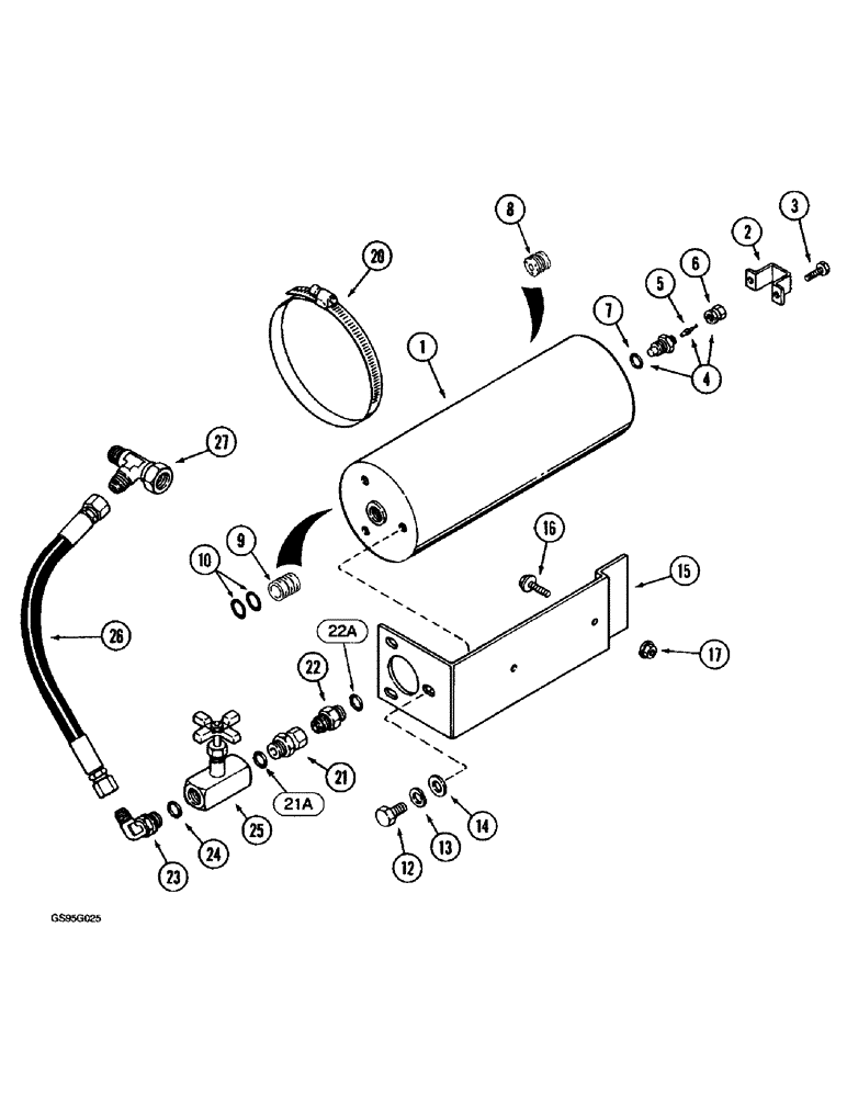 Схема запчастей Case IH 1670 - (8-72) - ACCUMULATOR (07) - HYDRAULICS