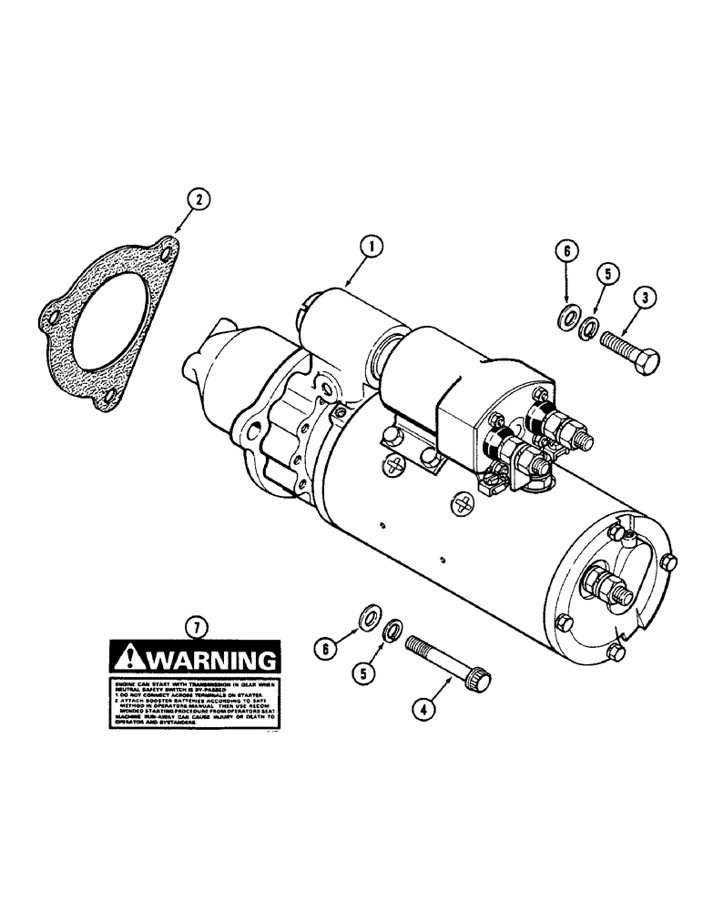Схема запчастей Case IH 2090 - (4-114) - STARTER MOUNTING (04) - ELECTRICAL SYSTEMS