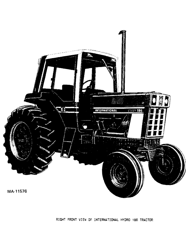 Схема запчастей Case IH HYDRO 186 - (00-08) - INTRODUCTION - MACHINE VIEW (00) - GENERAL