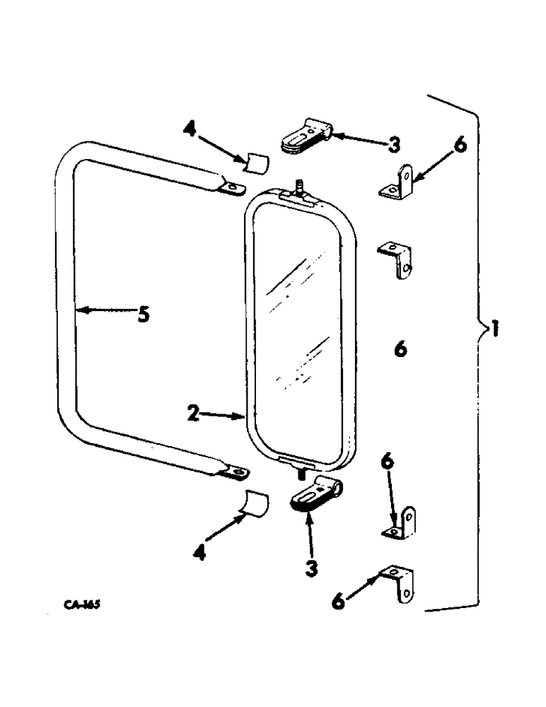 Схема запчастей Case IH 4156 - (N-09) - PARTS ACCESSORIES AND ATTACHMENTS, REAR VIEW MIRROR Accessories & Attachments