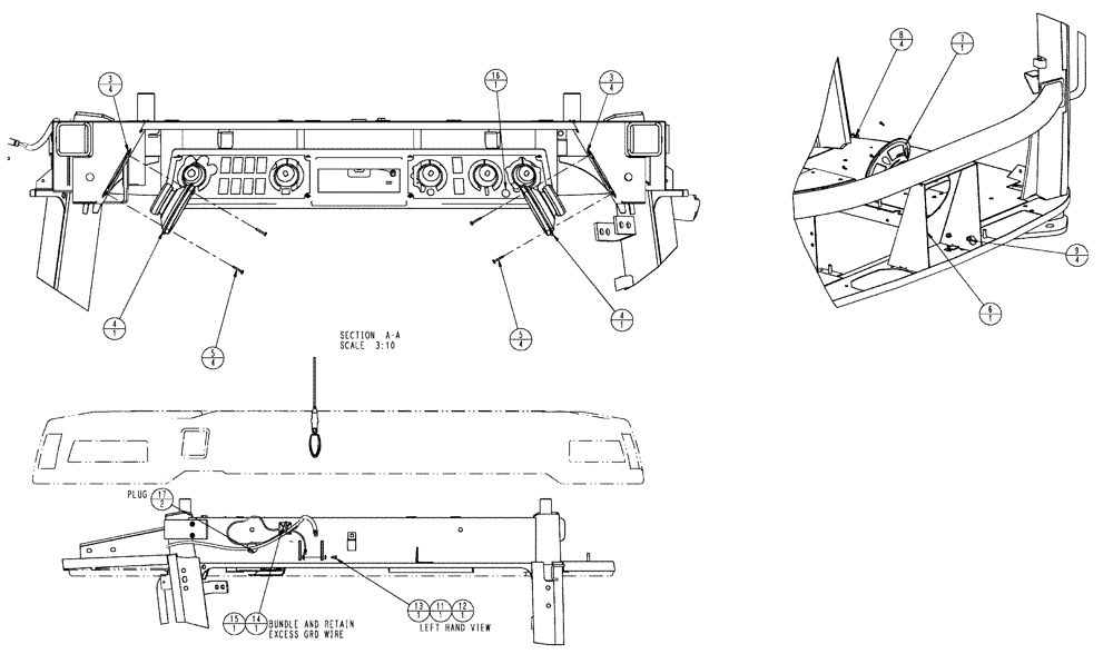 Схема запчастей Case IH TITAN 4020 - (01-030[02]) - PACKAGE, BENSON RADIO GROUP (10) - CAB