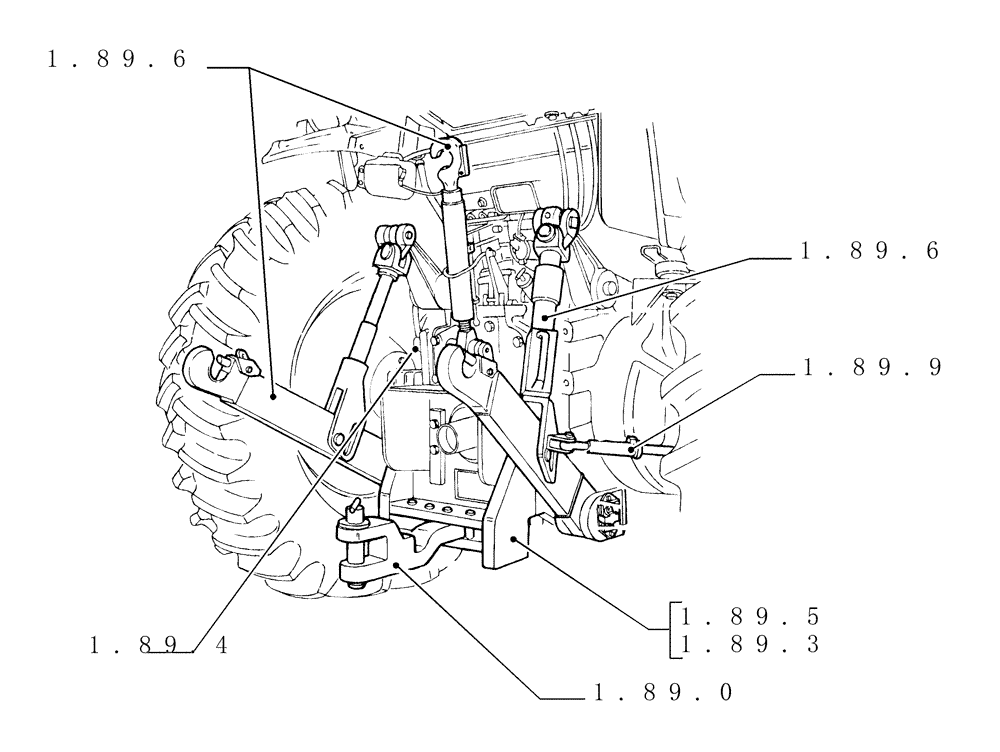 Схема запчастей Case IH PUMA 165 - (SEC. 09) - LINKAGE (00) - GENERAL