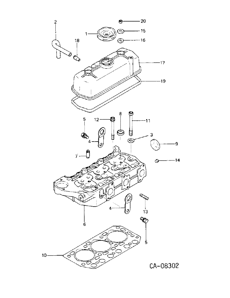Схема запчастей Case IH 254 - (12-16) - POWER, CYLINDER HEAD AND CONNECTIONS Power