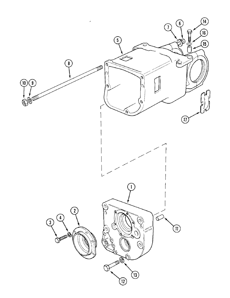 Схема запчастей Case IH 1394 - (6-216) - GEARBOX HOUSING - REAR, POWER SHIFT TRACTORS (06) - POWER TRAIN