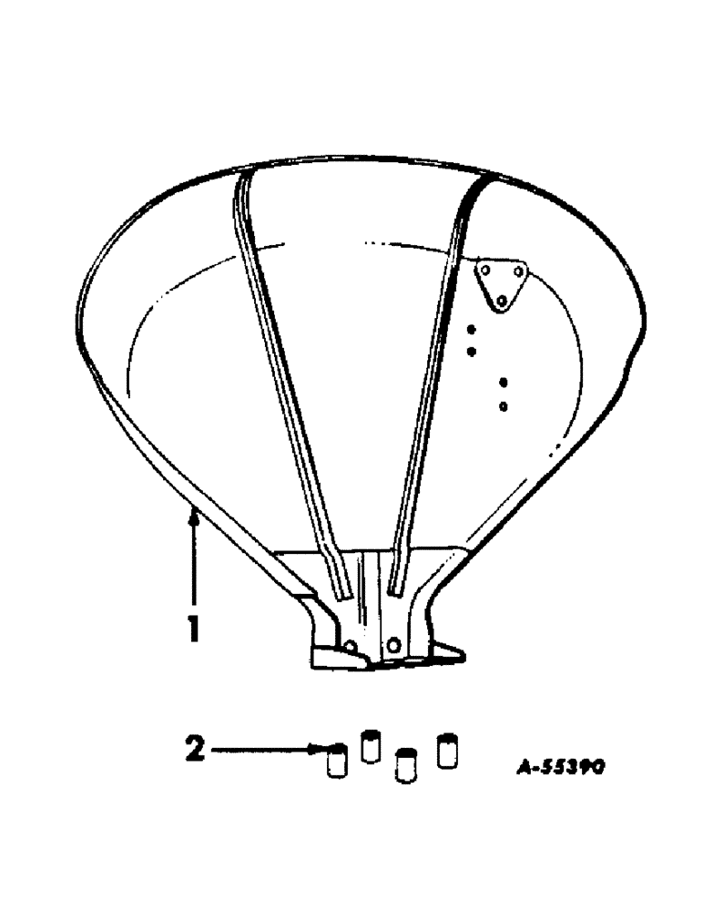 Схема запчастей Case IH 460 - (225) - SHEET METAL, GRILLES, AND FENDERS, REAR WHEEL FENDER, FARMALL 460 SERIES Sheet Metal, Grilles & Fenders